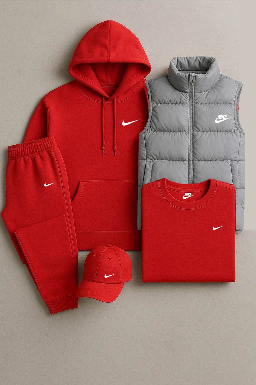 NK™ Complete Set – Sweatshirt, Pants, Puffer Jacket