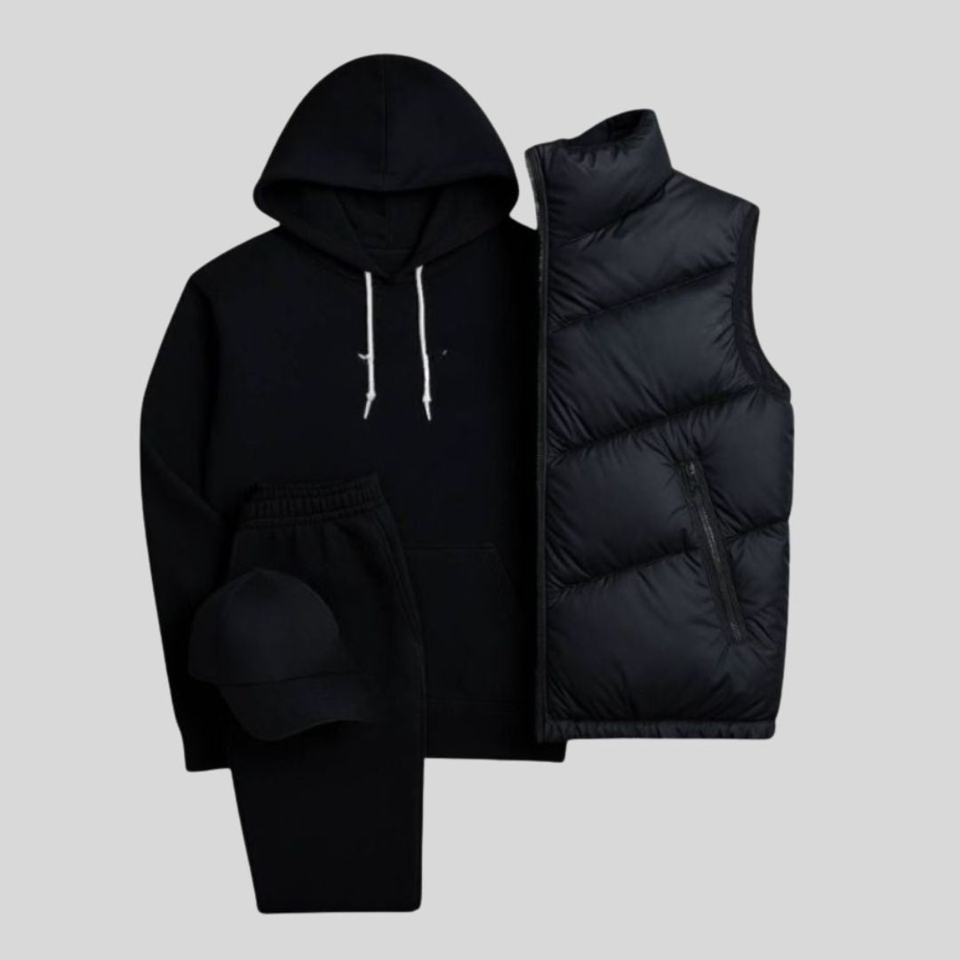 Complete Set | Sweatshirt + Pants + Puffer Jacket