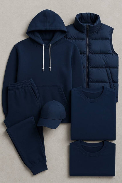 Complete Set – Sweatshirt, Pants, Puffer Jacket