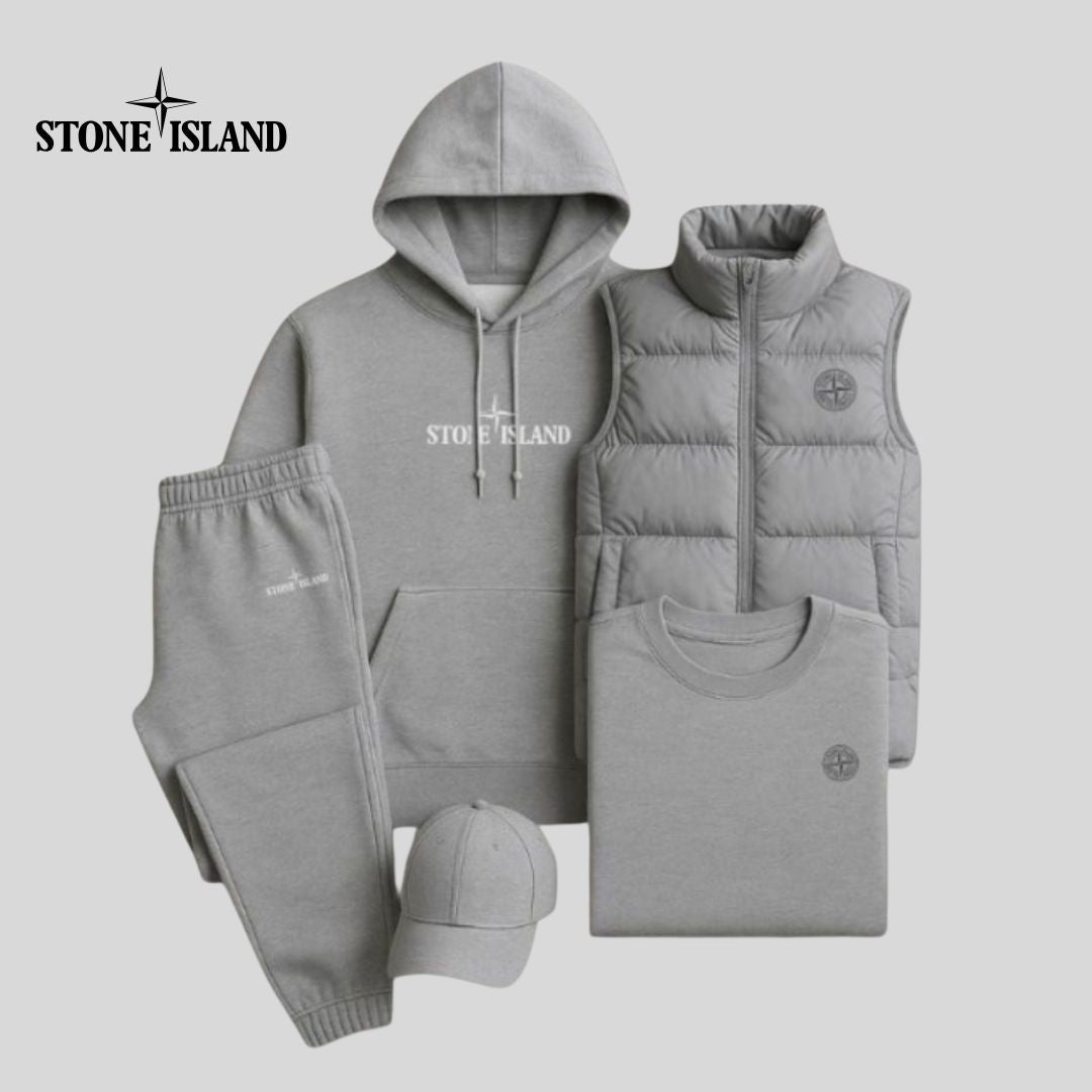 3-PIECE SET | Hoodie, Pants, Puffer Jacket