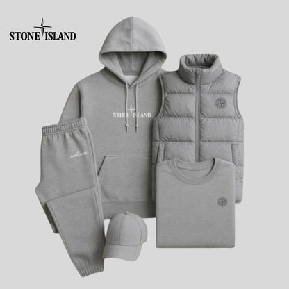 3-PIECE SET | Hoodie, Pants, Puffer Jacket