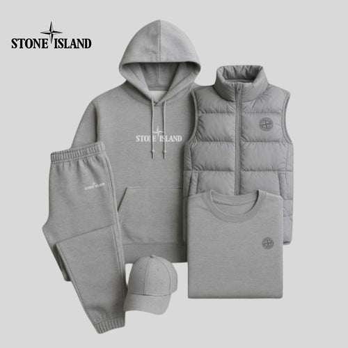 3-PIECE SET | Hoodie, Pants, Puffer Jacket