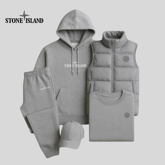 3-PIECE SET | Hoodie, Pants, Puffer Jacket