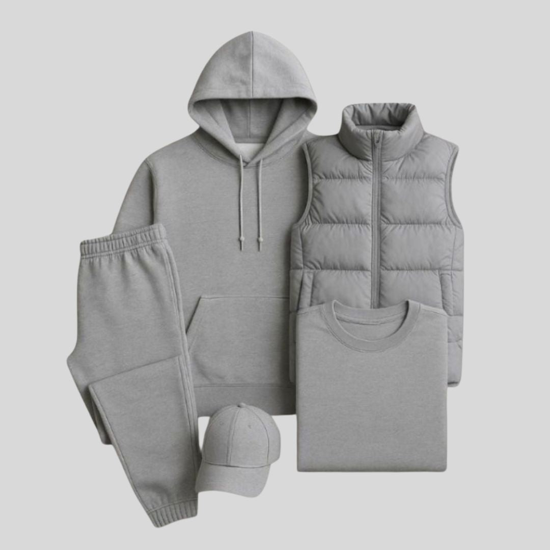 Complete Set | Sweatshirt + Pants + Puffer Jacket