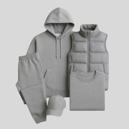 Complete Set | Sweatshirt + Pants + Puffer Jacket