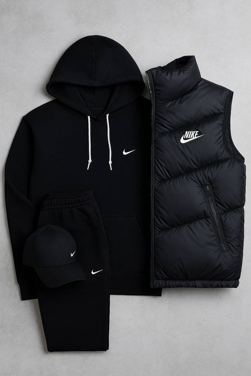 Complete Set – Sweatshirt, Pants, Puffer Jacket